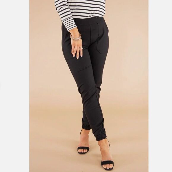 SPANX 20350R The Perfect Jogger in Classic Black Knit Ponte Pants size M - Picture 1 of 9